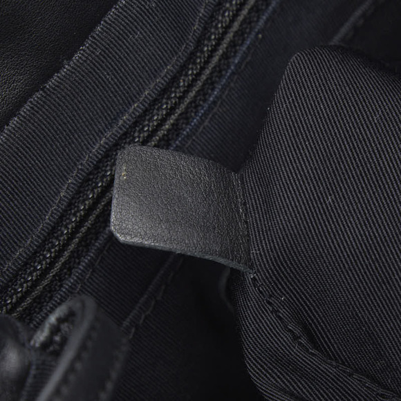 CHANEL Black Lambskin Leather Logo Shoulder Bag - Picture 11 of 13